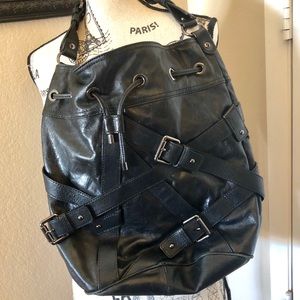 Kenneth Cole black leather purse